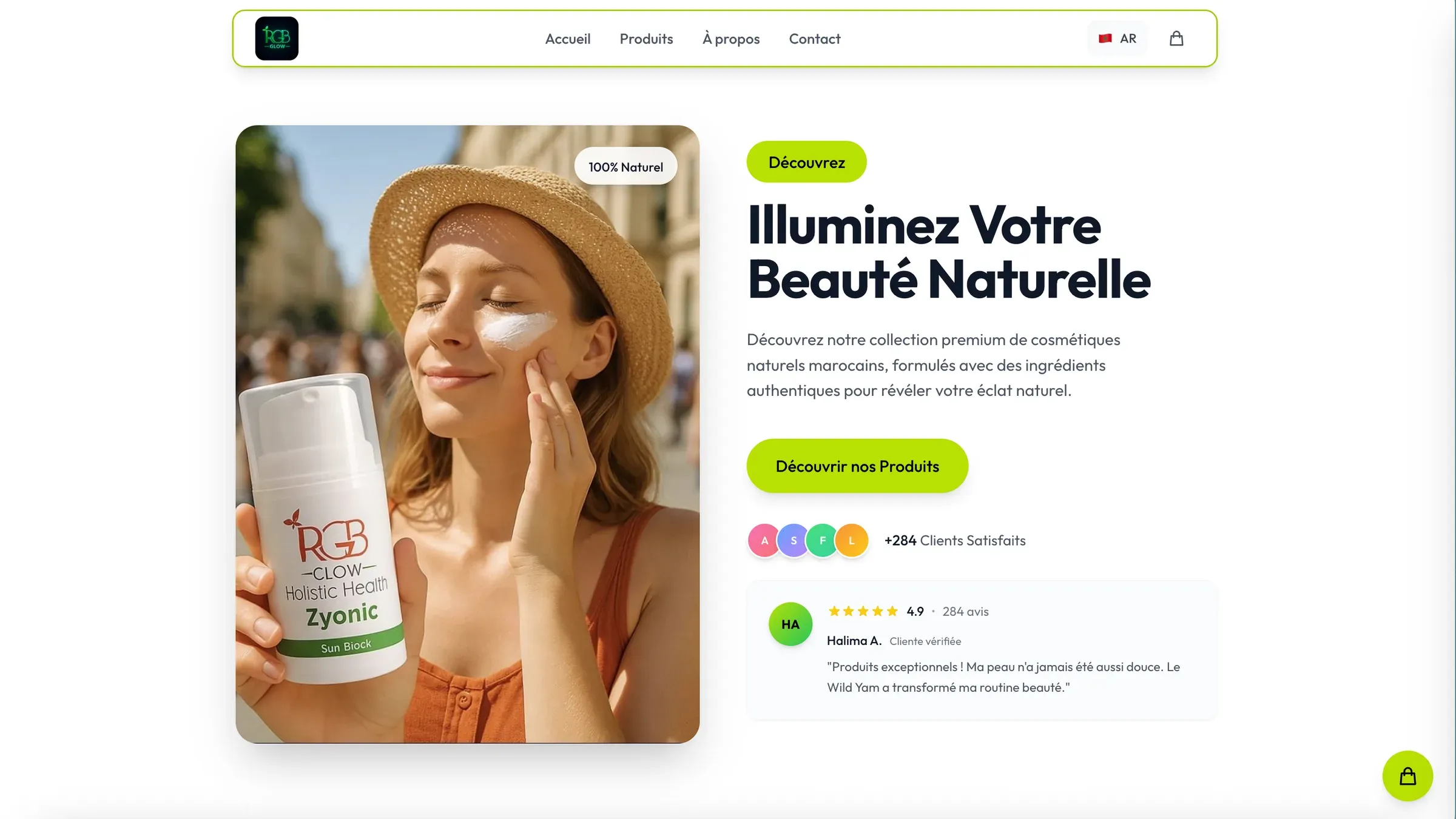 RGB Glow, cosmetics e-commerce built by EasyBookNow